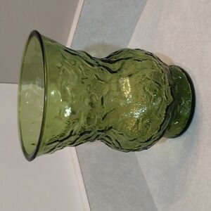 Brody green crinkle glass vase.